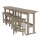 Highwood Usa Lehigh 6pc Counter Height Outdoor Patio Furniture Balcony Set AD-KITBALC101-WBR - alternate 1